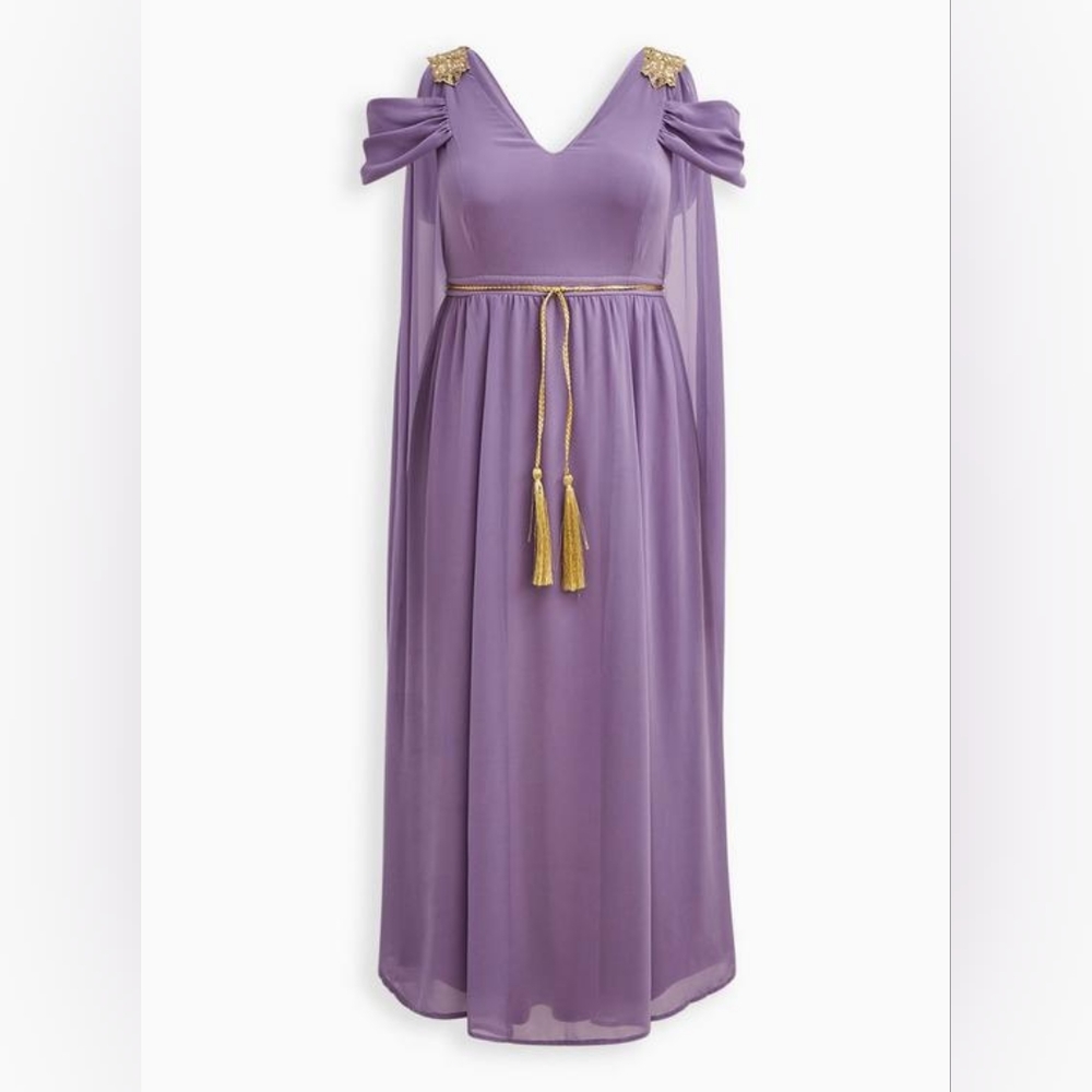 Torrid Goddess Purple Queen Caped Costume Size 1